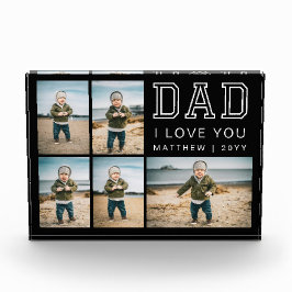 Modern Black and White Keepsake I Love You Dad