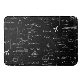 Modern Black and White Math Mönster Badrumsmatta