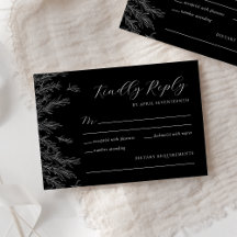 Modern Black and White Minimal Löv Bröllop