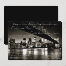 Modern Black and White New York på natten