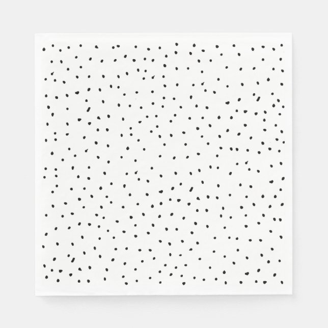 Modern Black and White Party Confetti Pappersserve Pappersservett (Framsidan)