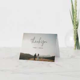 Modern Black and White Photo Chic Wedding Tack Kort