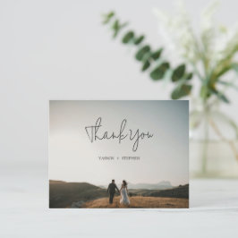 Modern Black and White Photo Chic Wedding Tack Kort