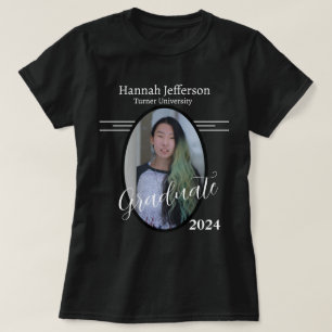 Modern Black and White Photo Student T Shirt