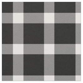 Modern Black and White Play Tartan Mönster Tyg