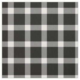 Modern Black and White Play Tartan Mönster Tyg