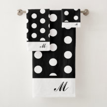 Modern Black and White Polka dots