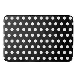 Modern Black and White Polka dots Badrumsmatta