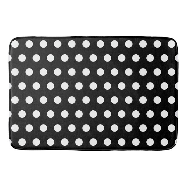 Modern Black and White Polka dots Badrumsmatta (Framsidan)