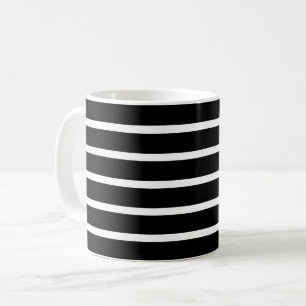 Modern Black and White Rand Kaffemugg