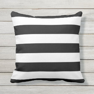 Modern Black and White Rand Kudde