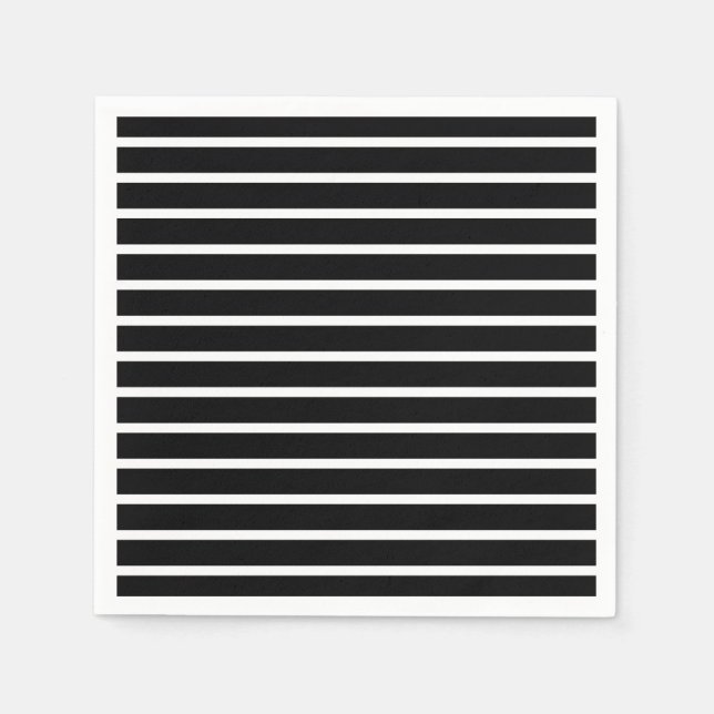 Modern Black and White Rand Pappersservett (Framsidan)
