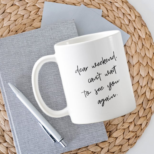 Modern Black and White Script Funny Kaffemugg (Skapare uppladdad)