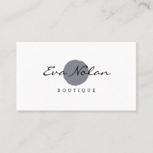 Modern Black and White Script Logotyp Boutique Visitkort