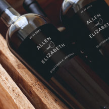 Modern Black and White Snyggt Bröllop Sparkling W