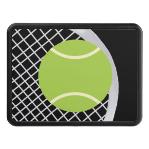 Modern Black and White Tennis Racket Boll Dragkroksskydd