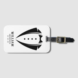 Modern Black and White Tuxedo Groomsman-gåvor Bagagebricka