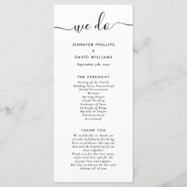 Modern Black and White Vi gör Bröllopsprogram Program