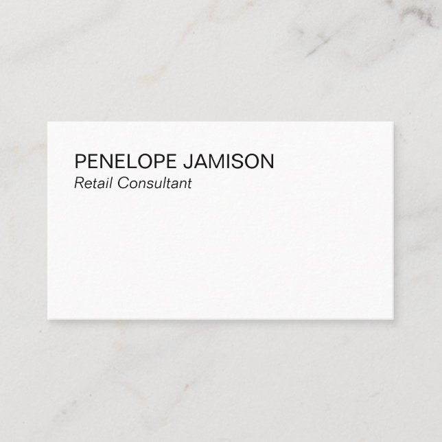 Modern Black and White  Visitkort (Framsida)