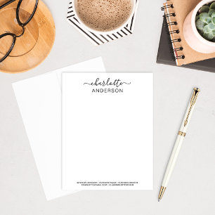 Modern Black Anpassningsbar Calligraphy Namn Busin Anteckningskort