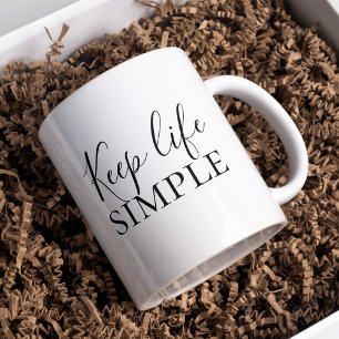 Modern Black Behålla Life Simple Kaffemugg
