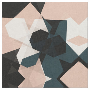 Modern Black Beige Geometric Abstrakt Mönster Tyg