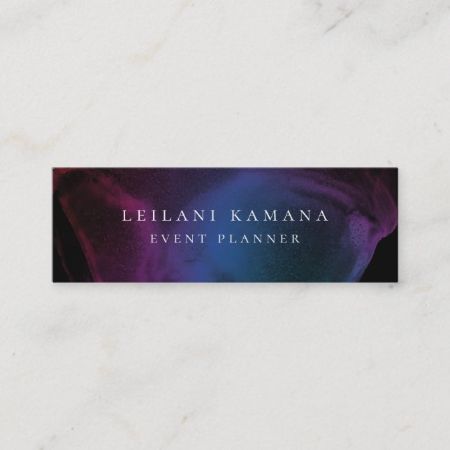 Modern Bläck Blotch Mini Visitkort (Framsida)