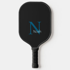 Modern Black Blue Anpassningsbar Monogram Namn