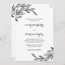 Modern Black Botanical Bröllop