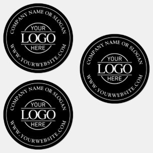 Modern Black Business Logotyp Corporate Promotiona Klistermärke