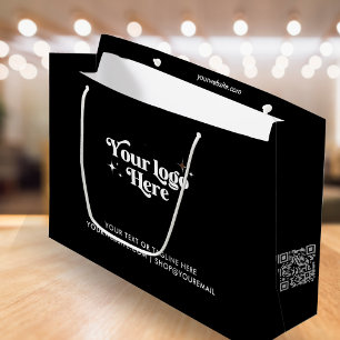 Modern Black Business Logotyp QR-kod
