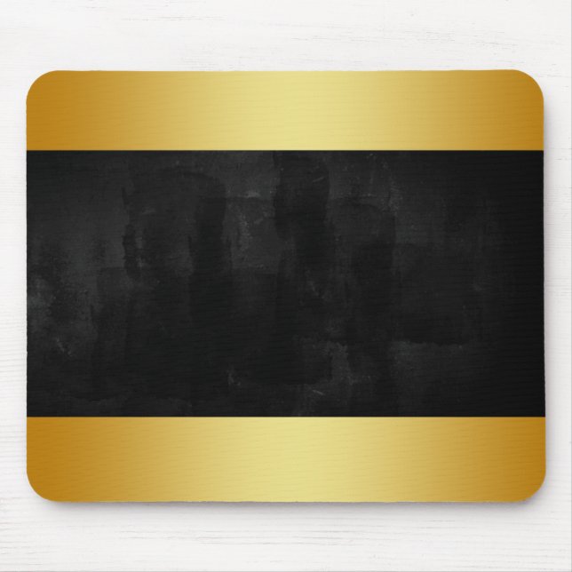 Modern Black Chalkboard med Guld Badge Musmatta (Framsidan)