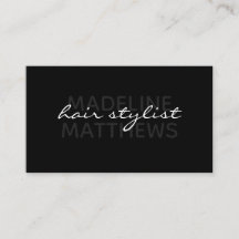 Modern Black Chic Hair Stylist Namn Snyggt