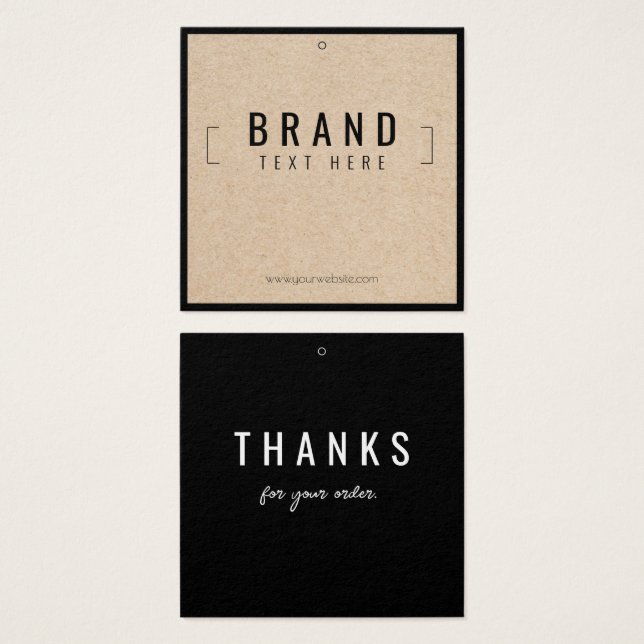 Modern Black Clothing - tack vare Märkre Fyrkantigt Visitkort (Framsida & baksida)