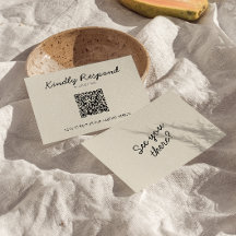 Modern Black Cream QR-kod Bright Retro Bröllop