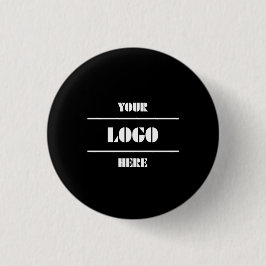 Modern Black Custom Round Button for Events Knapp