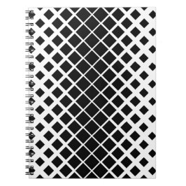 Modern Black Dissolving Square Block Mönster Anteckningsbok