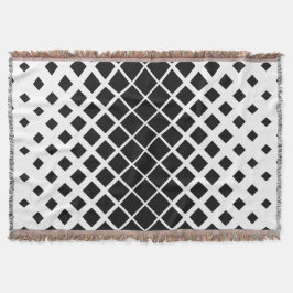 Modern Black Dissolving Square Block Mönster Filt