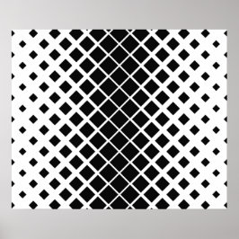 Modern Black Dissolving Square Block Mönster Poster