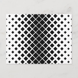 Modern Black Dissolving Square Block Mönster Vykort