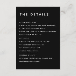 Modern Black Editorial All Caps Tilläggskort