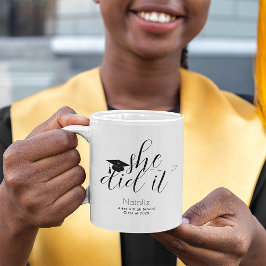 Modern Black Elegant Typsnitt Studenten Mugg