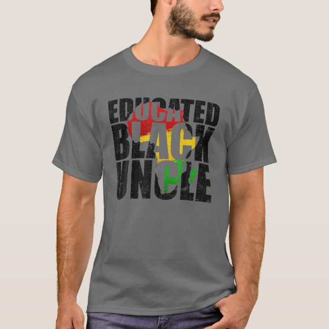 Modern Black farbror Afrika Tribal Proud History M T Shirt (Framsida)