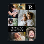 Modern Black Färg Block Family 6 Fotokollage Magnet<br><div class="desc">Modern Black Färg Block Family 6 Photo Collage - med personlig-familjens efternamn, år och brev, alla ordnade i en elegant-rutnätslayout. Denna moderna och eleganta visning 6 av ditt eget bilder är mycket bra. Finns i flera färgrutor för att matcha valfri rumsdekorering. Gör en underbar helgdag för morföräldrar, föräldrar, familj, vänner...</div>