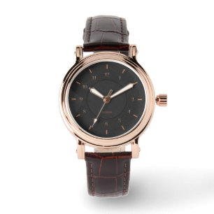 Modern Black Faux Watch Armbandsur