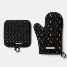 Modern Black Floral Elegance Stylish Trendy