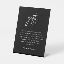 Modern Black Gift Registry Honeymoon Fund Bröllop