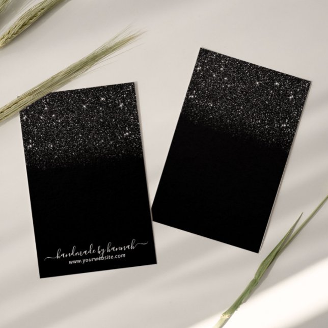 Modern Black Glitter Earring Visning Holder Visitkort (Skapare uppladdad)