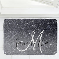 Modern Black Glitter Sparkles Personlig Namn