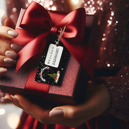 Modern Black God jul Graffiti Gift Märkre Presentetikett